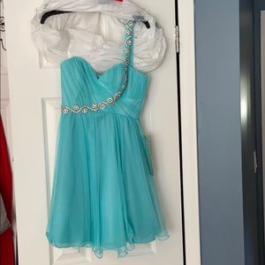 JC Penny light blue short semi formal dress